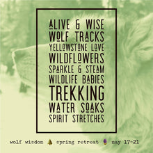 Load image into Gallery viewer, Yellowstone Spring Retreat  - 2025 Wolf Wisdom - Montana Women&#39;s Adventure
