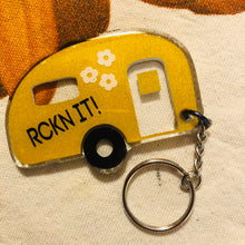 Load image into Gallery viewer, Yellow Camper Keychain - Reflective - Gifts For Women
